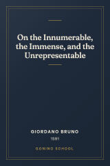 Cover of On the Innumerable, the Immense, and the Unrepresentable