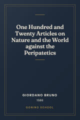 Cover of One Hundred and Twenty Articles on Nature and the World against the Peripatetics