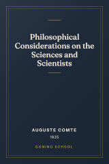 Cover of Philosophical Considerations on the Sciences and Scientists