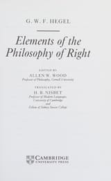 Cover of Elements of the Philosophy of Right