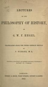 Cover of Lectures on the Philosophy of History