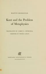 Cover of Kant and the Problem of Metaphysics