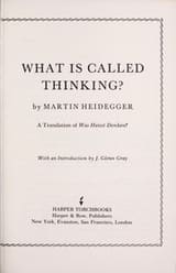 Cover of What Is Called Thinking?
