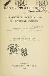 Cover of Metaphysical Foundations of Natural Science